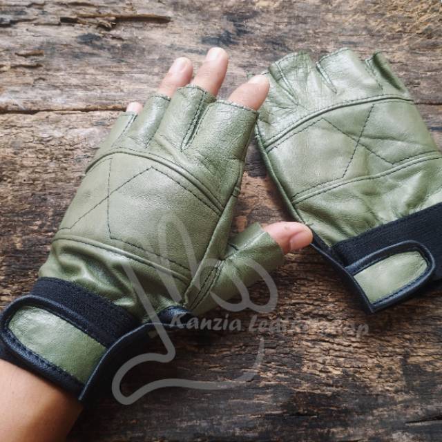 Sarung Tangan Sepeda Motor Anti UV Setengah Jari Pria Wanita