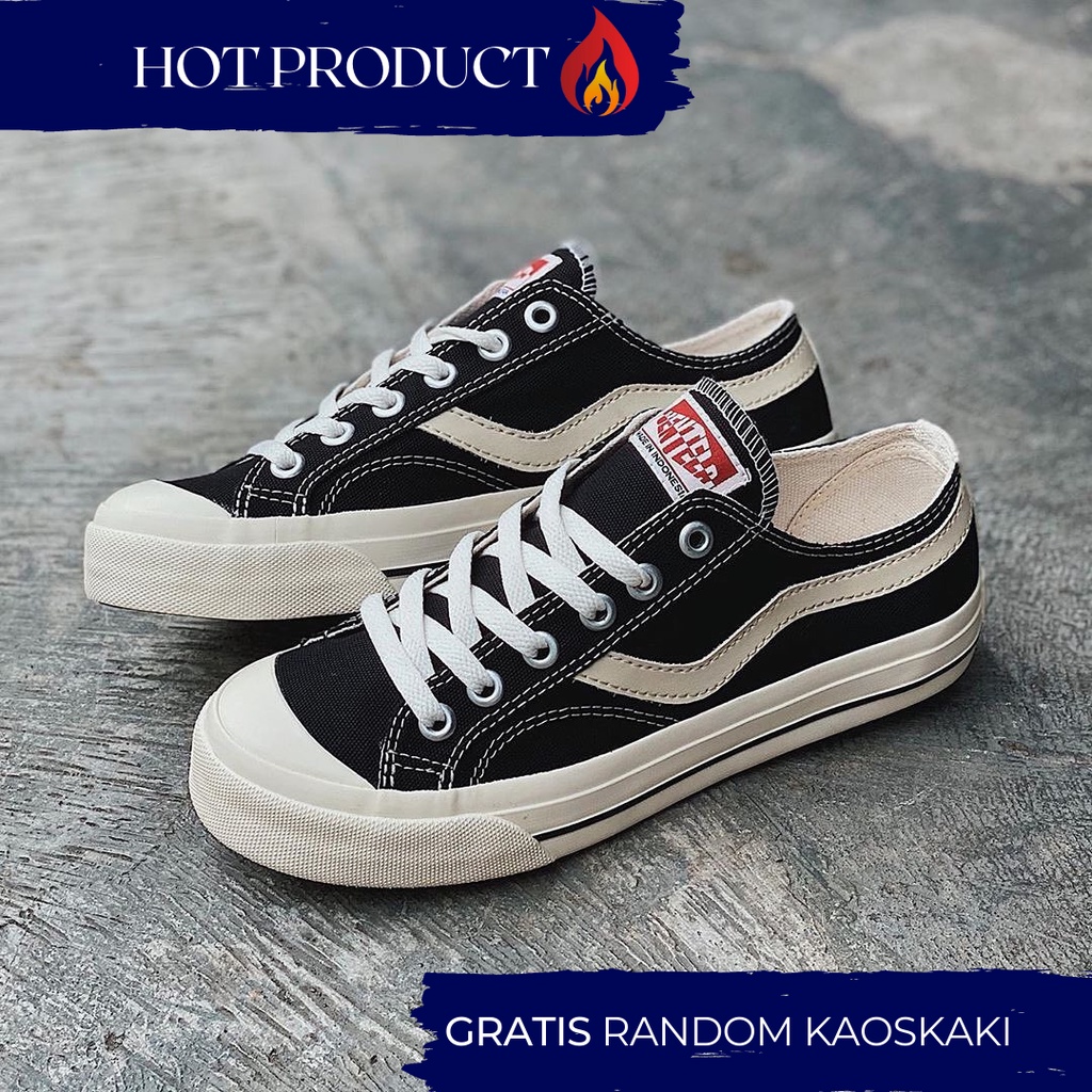 SEPATU VENTELA ORIGINAL PUBLIC LOW BLACK NATURAL Vantela Ventella Shoes