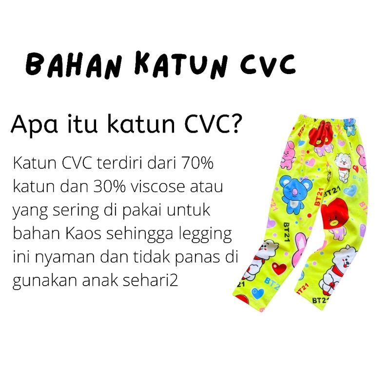 Legging Anak Perempuan Cewek Callysta BTS Celana Panjang Leging Anak Perempuan Cewek BTS SD Remaja