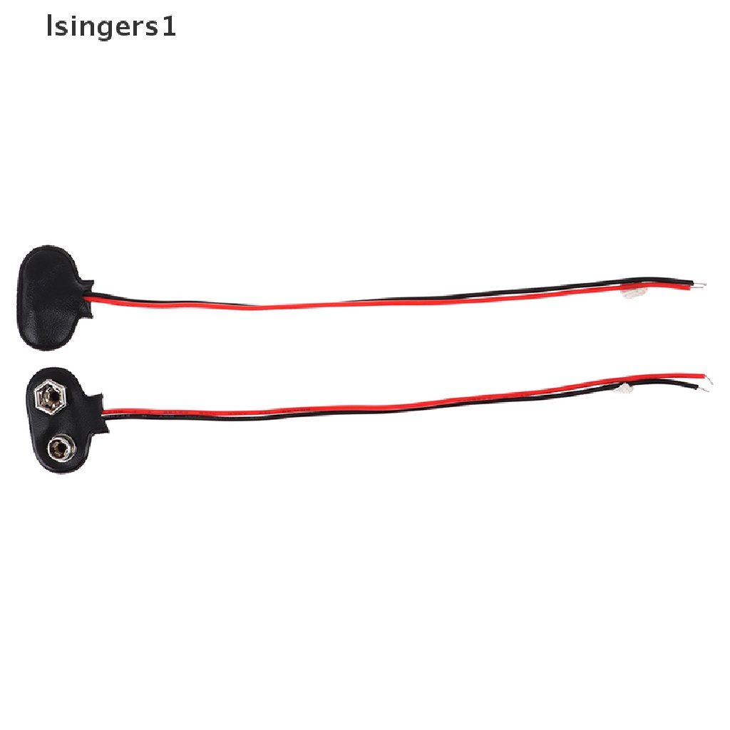 (lsingers1) 10pcs Klip Konektor Snap Baterai 9V Panjang 15CM