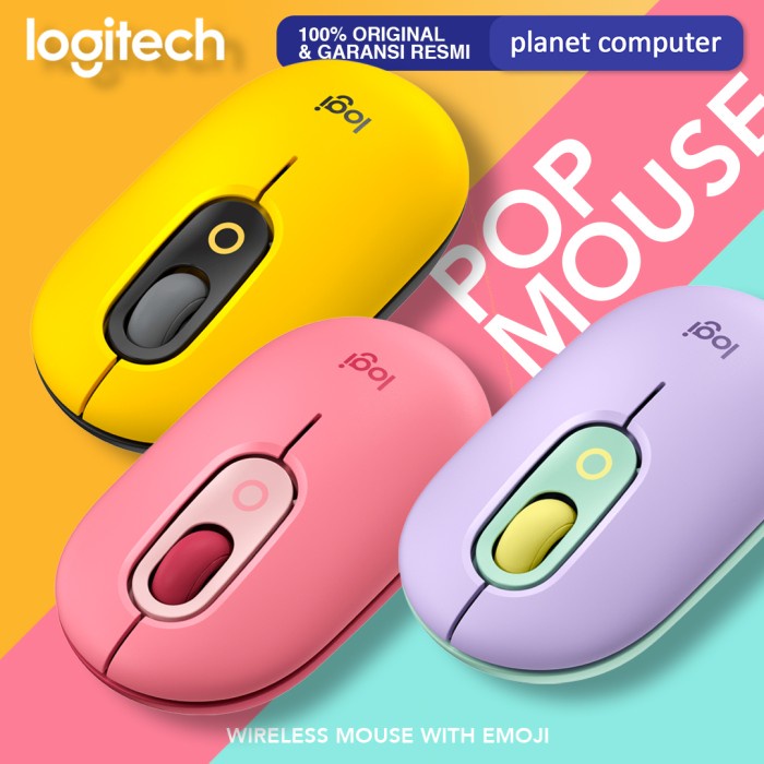 Mouse Logitech POP Mouse Wireless Bluetooth Silent Emoji Keys