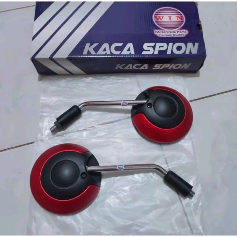 kaca spion kanan dan kiri scoopy esp new K93 2017 2020 ring 12 donat merah doff non original