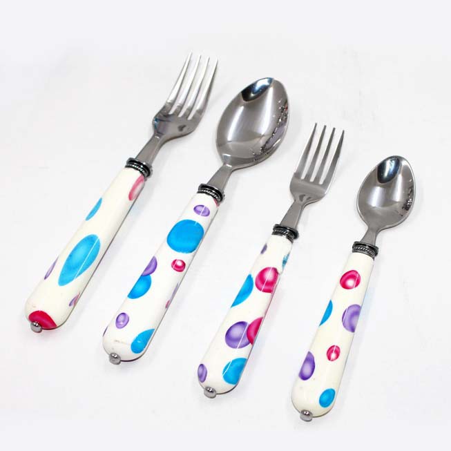 Oxone OX-9200 24Pcs Bubble Stainless Steel Cutlery Set - Sendok Garpu Set 24 Pcs