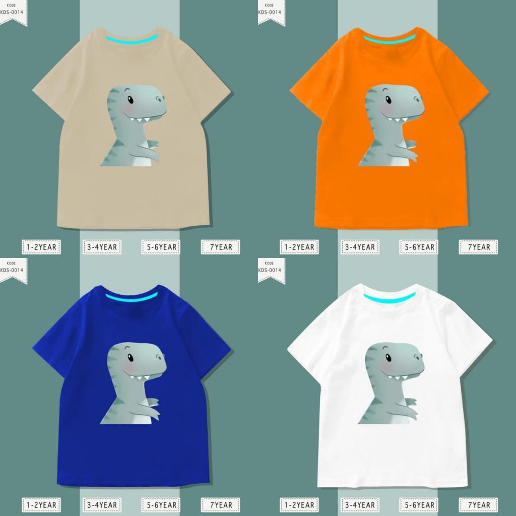 Baju Anak Dinosaurs / Kaos Distro DTF Anak Laki Laki dan Perempuan / Unisex / Motif Kartun