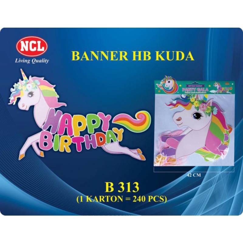 Gantungan Dekorasi ultah anak motif unicorn besar