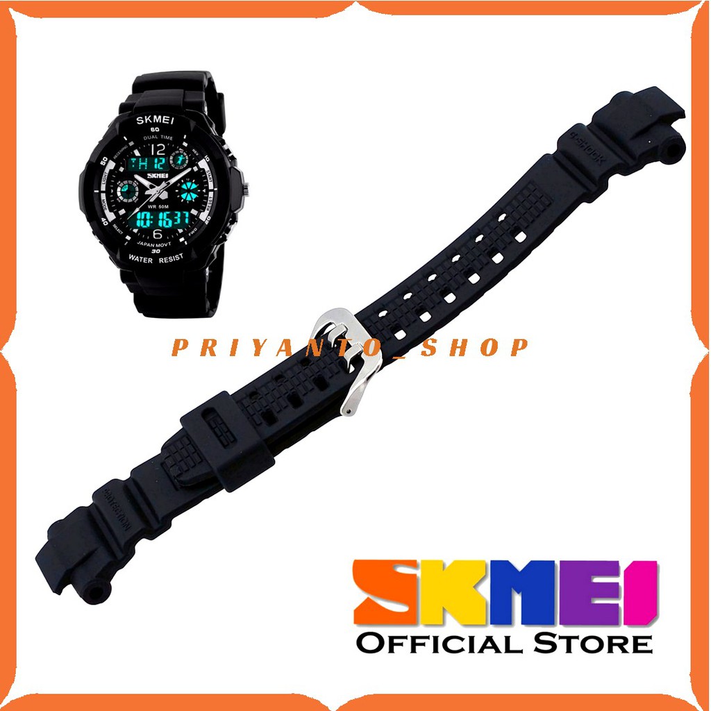 Strap Tali Jam Tangan Skmei 0931 SKMEI 0931 Hitam Tali Rubber skmei 0931