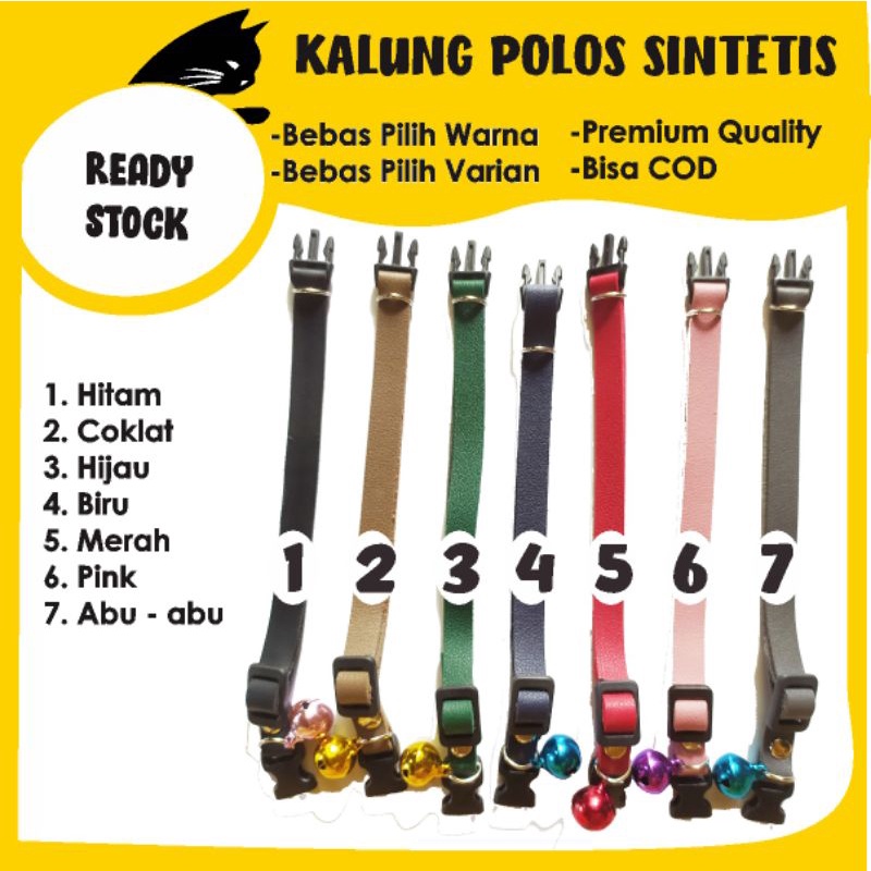 Kalung Kucing Kulit Sintetis