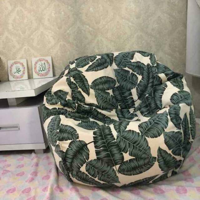 Bean bag bulat komplit isi styrofom uk M, L dan XL