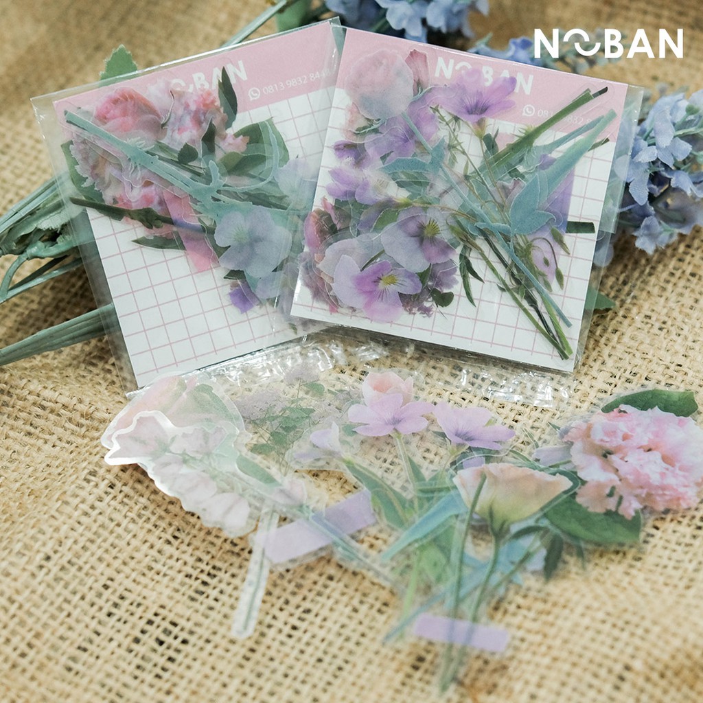 

Stiker Bunga Transparan Aesthetic