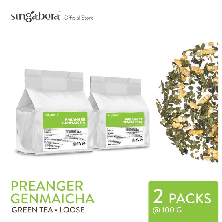 

Singabera Preanger Genmaicha -Teh Hijau Jepang - 2 packs @ 100g