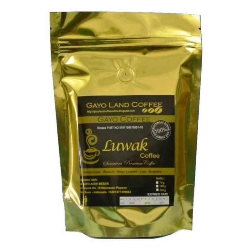 

kopi luwak gayo asli /Gayo land coffe 250 gram