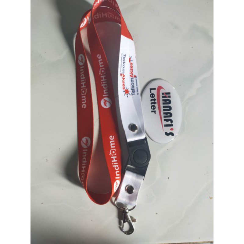 [READY STOK] Tali id card telkom Indonesia Telkom akses Indihome satuan lanyard printing