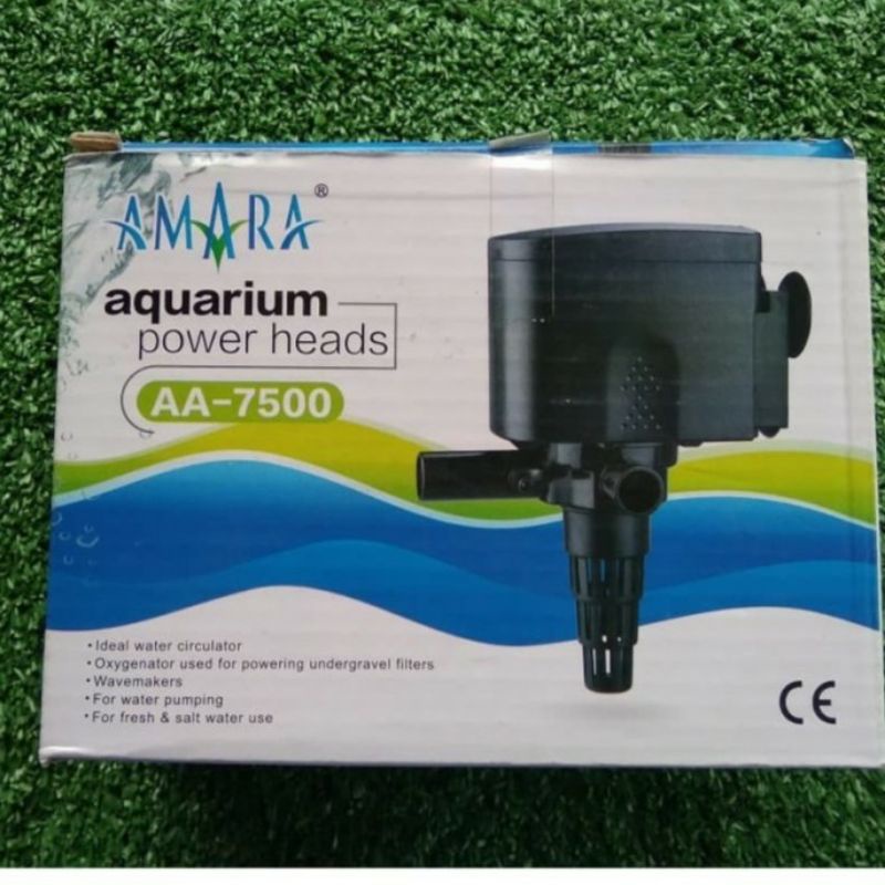 Mesin Pompa Power Head PH Filter Aquarium Kolam Merk Amara AA 7500 AA7500