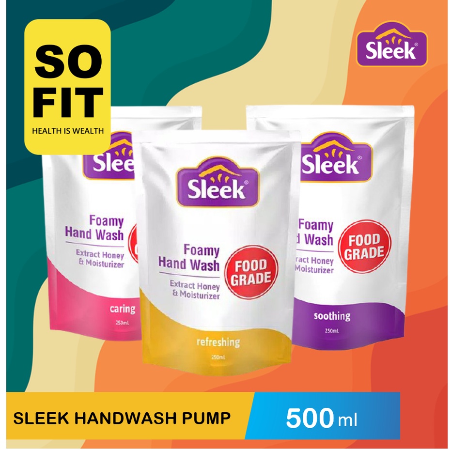 Sleek Foamy Handwash Refill 250ml / Hand wash / Sabun Cuci Tangan