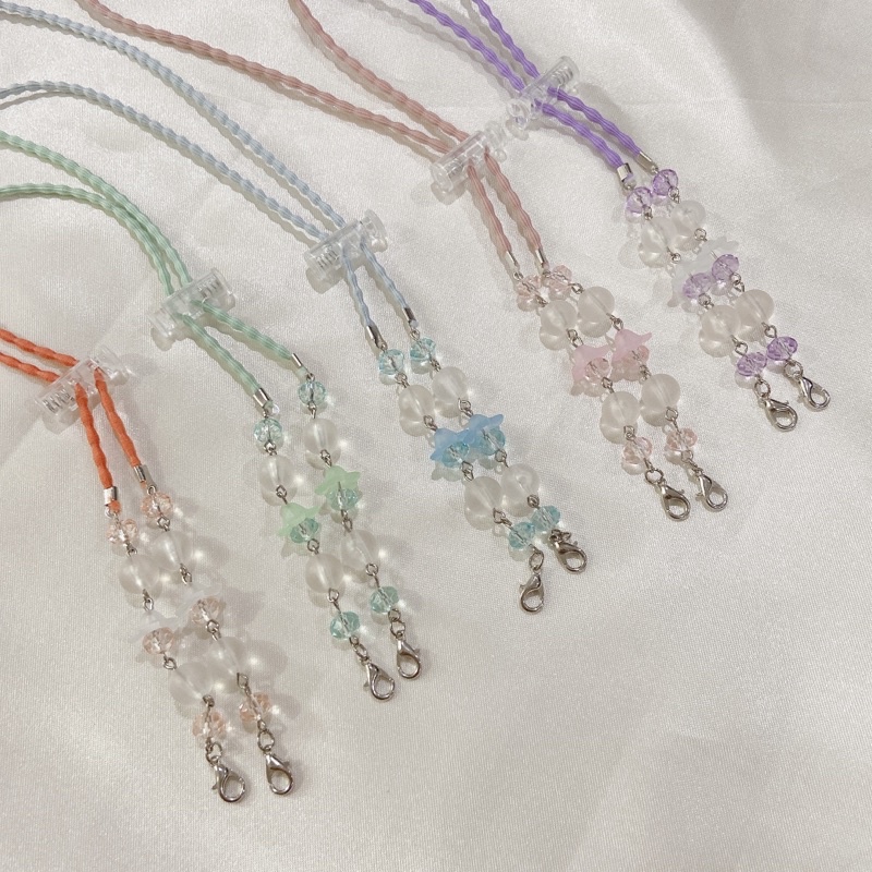 Tali masker 2in1 Sparkling Crystal/Tali masker Hijab/Tali masker anak