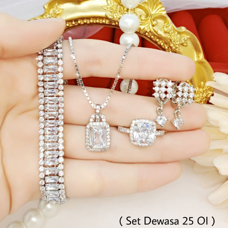 Perhiasan Xuping Set Wanita Silver 25 OI