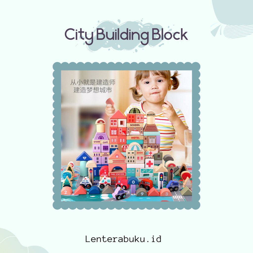 City Building Block 115pcs/wooden Building Block
