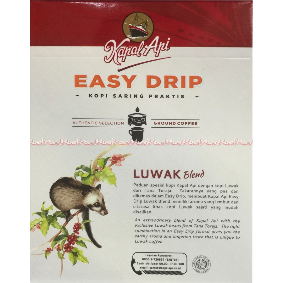 Kapal Api Easy Dip 5sachet Kopi Bubuk Saring Luwak Kopi Kapalppi Luwak