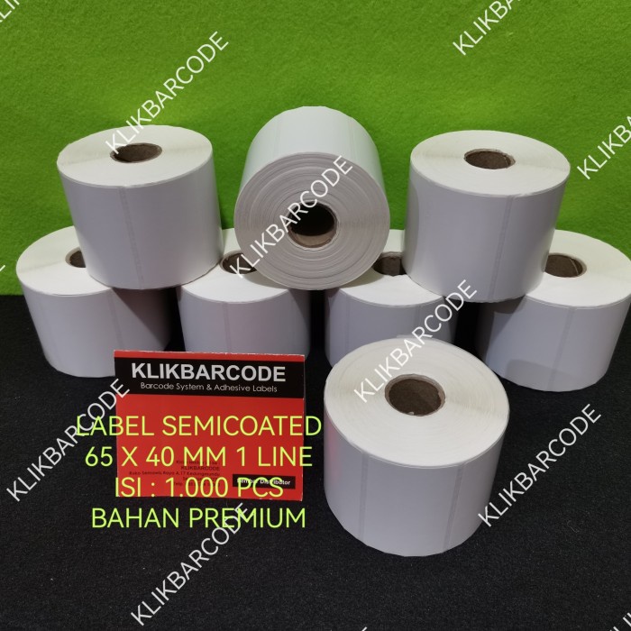 

STIKER LABEL Semicoated BARCODE 65 X 40 MM 1000Pc STICKER ETIKET 65x40