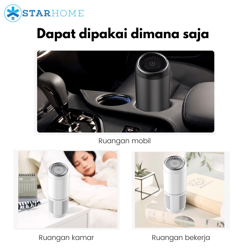 Pembersih Udara Car Air Purifier PM 2.5 Penyaring Penjernih Udara dengan Saringan HEPA 12 Filter Y20