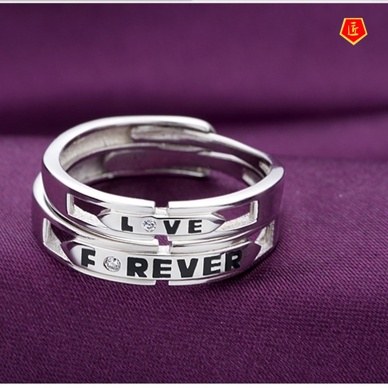 [Ready Stock]Korean Style Creative Silver Couple Ring