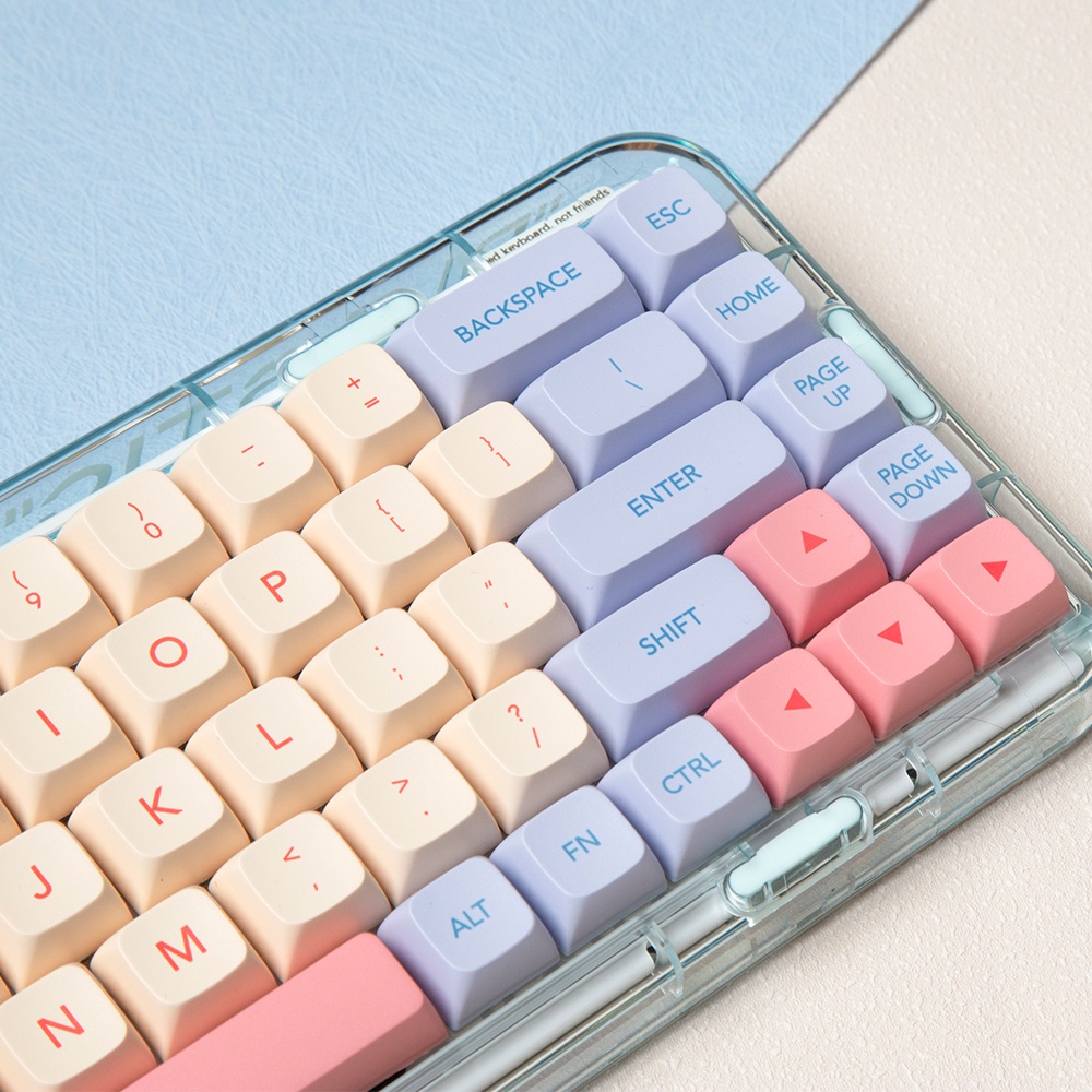 Marshmallow Keycaps XDA Profile Dye-Sublimation PBT 132key Suitable for 108/98/80/71/60 Mechanical Gaming Keyboard Keycap