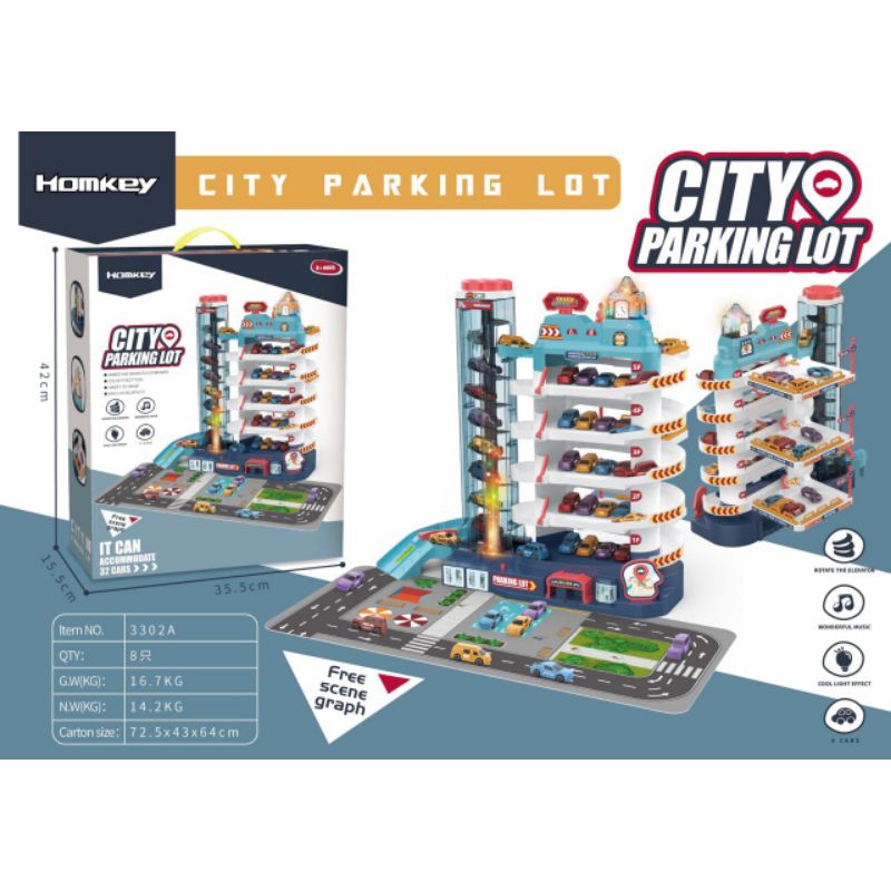 mainan mobil city parking Lot 5 Tingkat