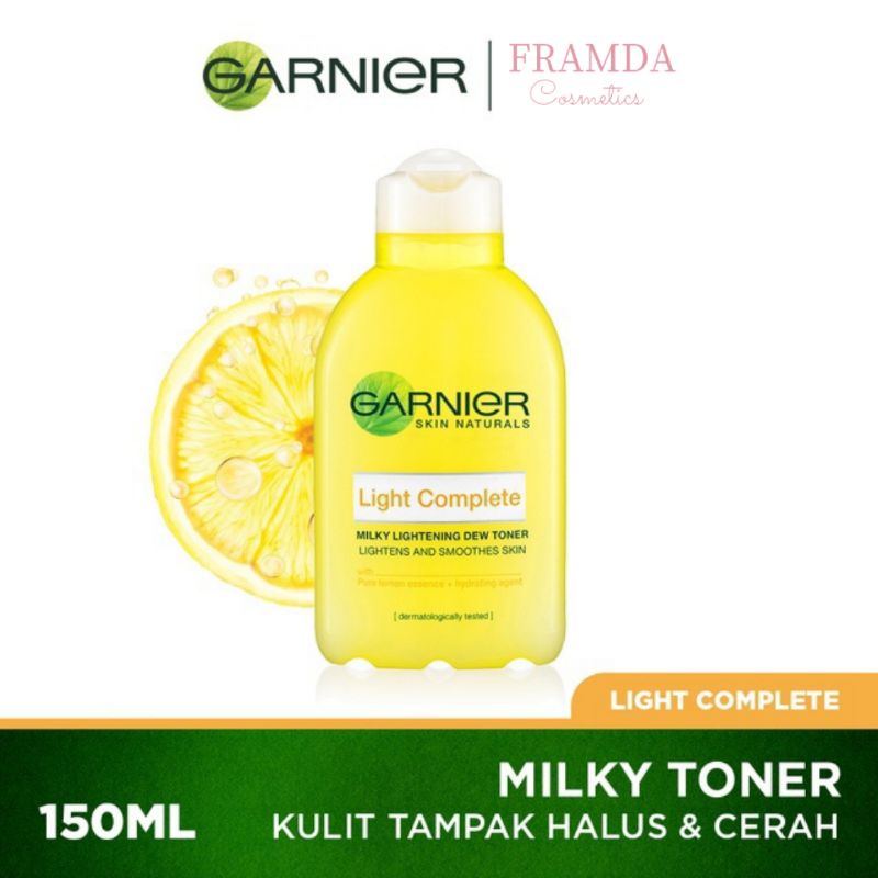 ❣️FRAMDA❣️GARNIER Light Complete Milky Lightening Dew Toner Cleanser Skin Care 150 ml (Toner Pembers