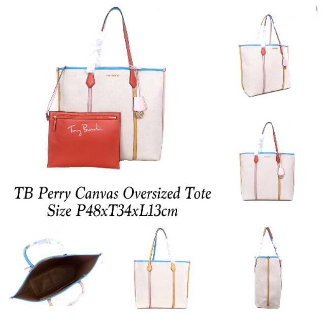 tory burch perry canvas oversized tote