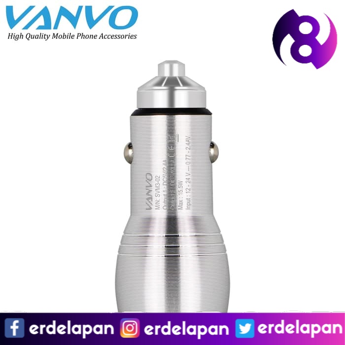 Vanvo Car Charger SVM3-02 Dual USB Output