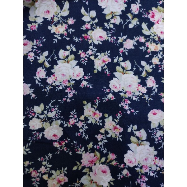 Kain Katun Jepang Motif Bunga Cantik TK 003