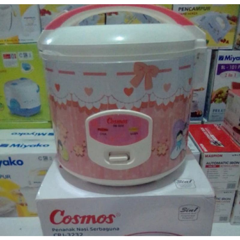 Rice Cooker 2 Liter Cosmos CRJ-3232 Penanak Nasi CRJ 3232 Magic Com Cosmos 2 Litet Masak Nasi Menguk
