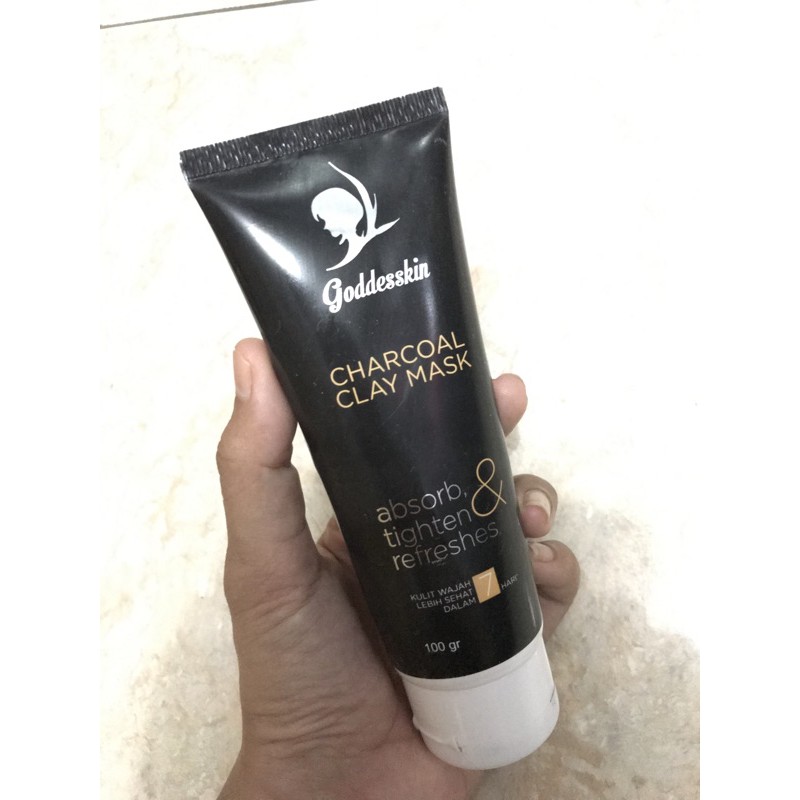 [[PRELOVED]] CHARCOAL CLAY MASK GODDESSKIN BY ATHENA
