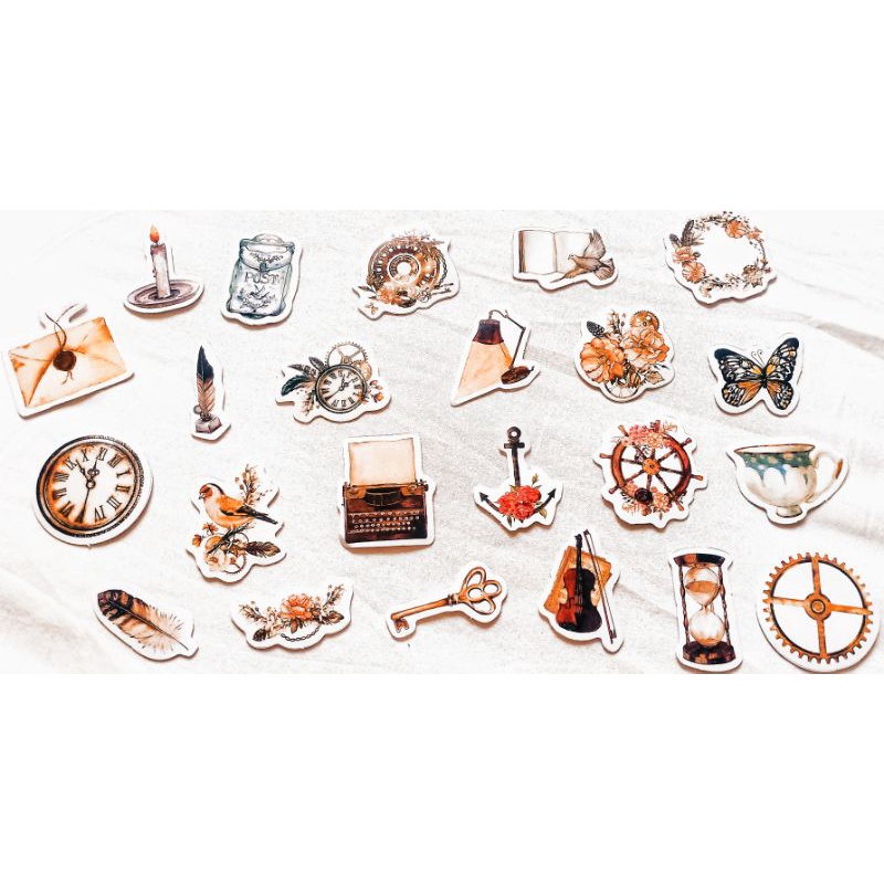 

Sticker Vintage Retro 23pcs