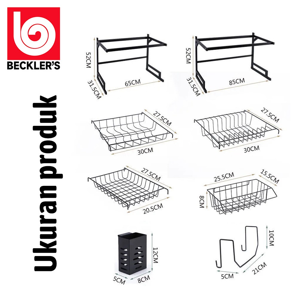 Rak Piring Wastafel Stainless/Rak Piring Anti Karat/Peralatan Dapur Kokoh 2 UKURAN