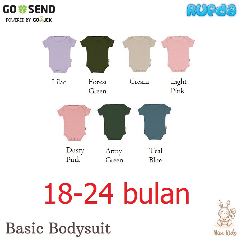 Nice Kids Bodysuit 18-24 Bulan Basic Baby Jumper Baju Kodok Bayi NiceKids