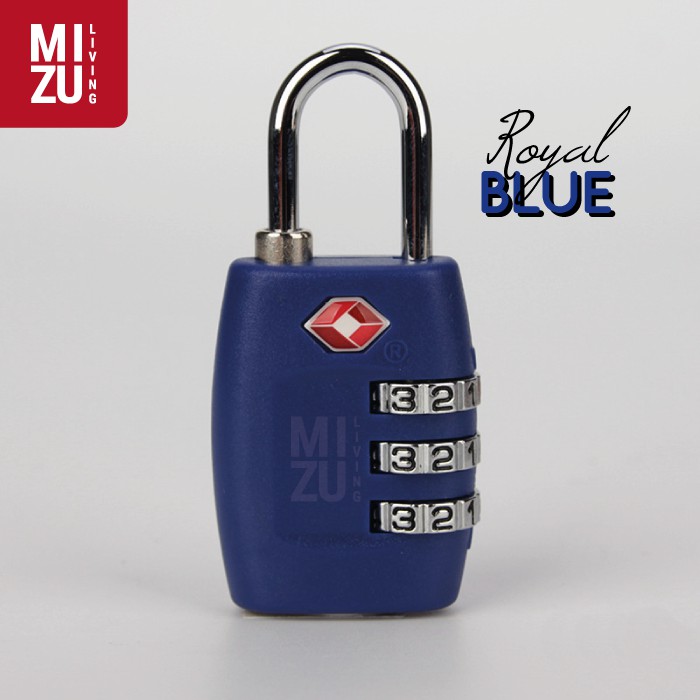 Travel Baggage Luggage Lock TSA WARNA WARNI - Gembok Tas Koper-ROYAL BLUE
