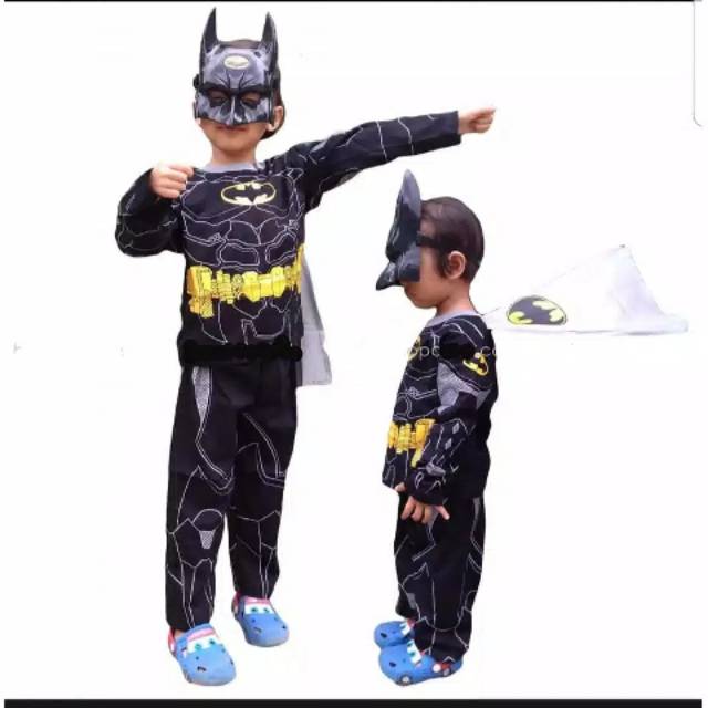 Kostum anak sayap batman gratis topeng / baju anak batman sayap