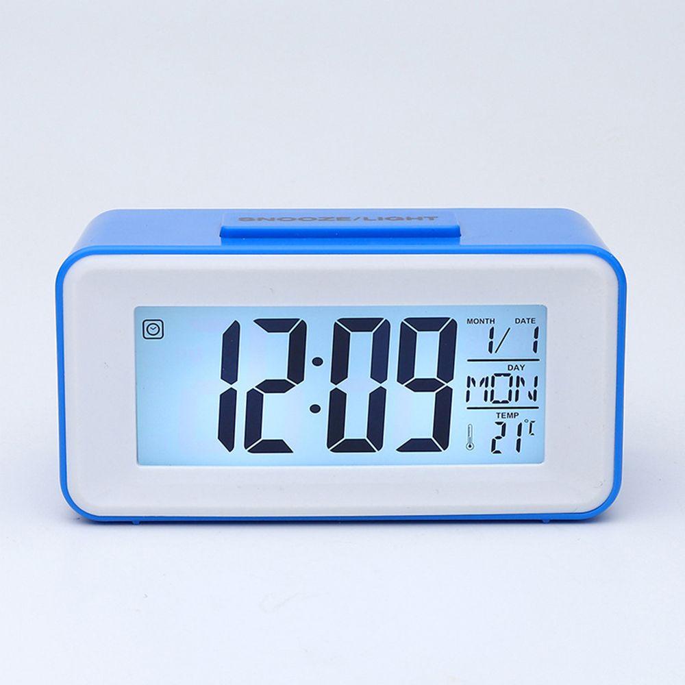 Solighter Jam Alarm Digital Dengan Lampu Malam LED, Termometer, Kalender