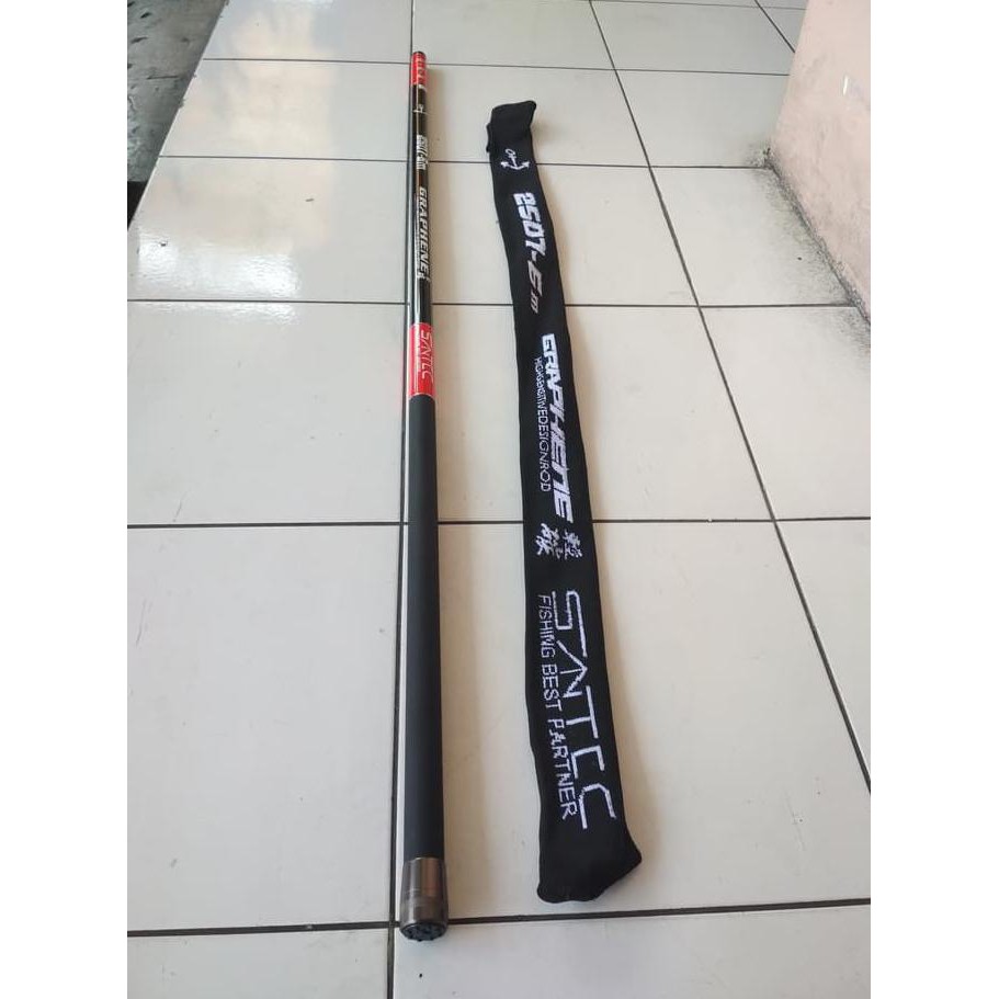 Joran Tegek 6 Meter Santec Graphene 2507 Section 7 Bahan Carbon