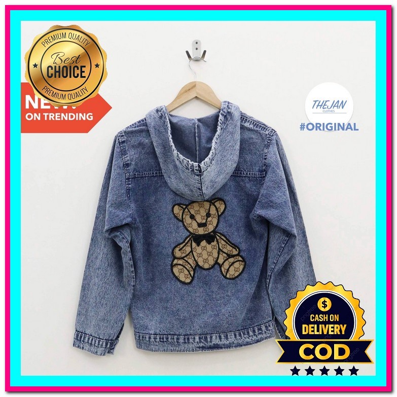 Jaket Crop Jumbo Jeans Denim Jaket Oversize Bigsize Wanita Jaket Jins Cewek Terbaru Kekinian Levis (