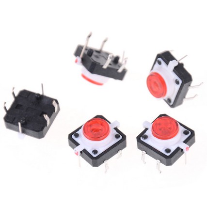 Push Button LED 4p 12x12x7.3mm switch light Momentary Tactile Tact SMT