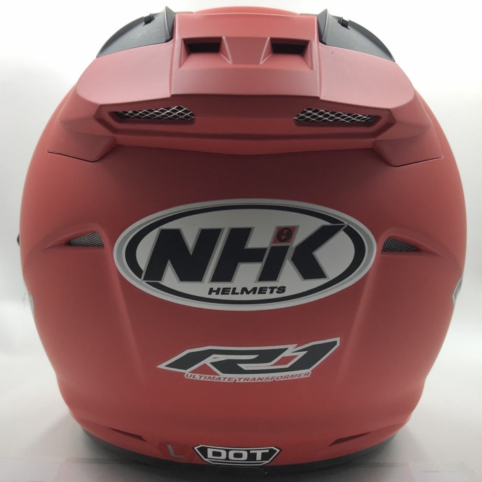 vf300ff Helm Nhk R1 Solid Red Doff Merah Dop Double Visor - L Vx20V