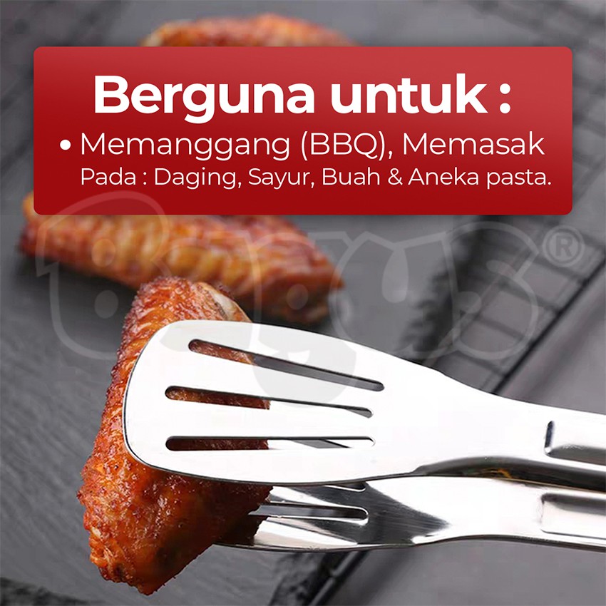 Bagus Kitchenware penjepit makanan daging bbq Sayur buah 9&quot; Tipe 529