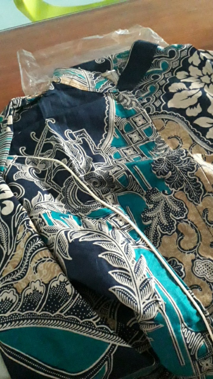 Kemeja Batik Wanita/ Atasan Batik Dolby Dolbi Dobby Doby Tenun Sutra Tulis Halus Katun Atbm