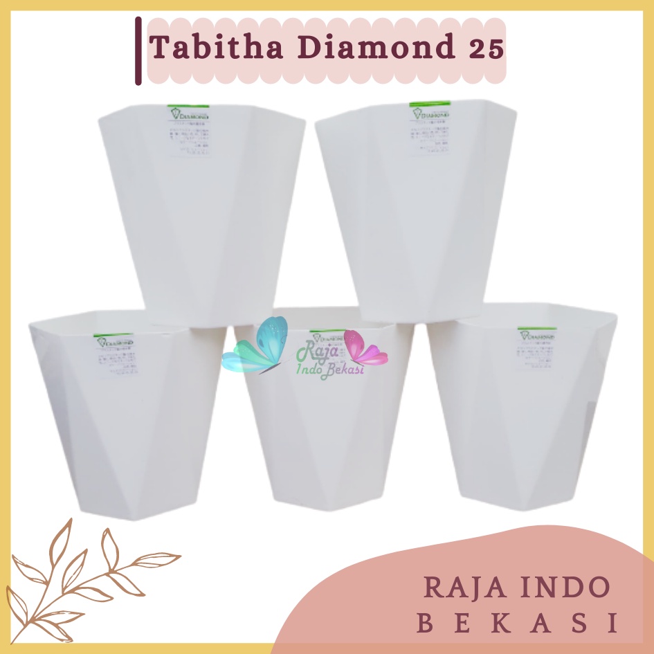 Pot Tabitha Diamond 25 Putih