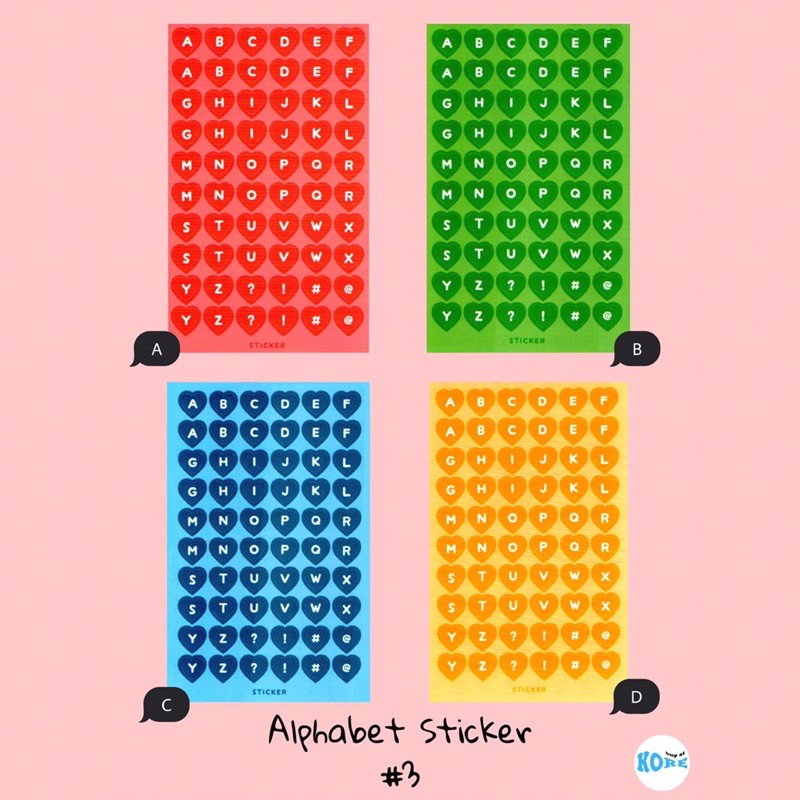 

ALPHABET / NUMERICAL STICKERS #3