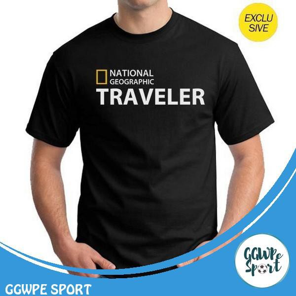 Kaos Distro National Geographic Traveller Baju Distro Fotografi Katun Combed 30S Kualitas Terbaik