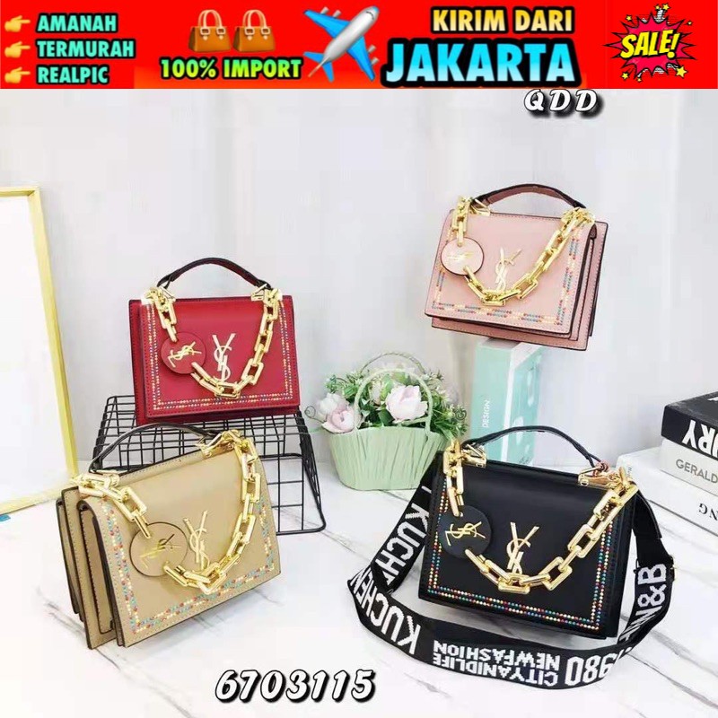 TI 3050 - HANDBAG TAS WANITA IMPORT MURAH GROSIR  BATAM  KOREA - C