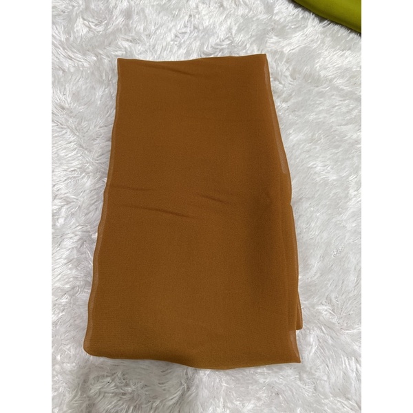 selendang sifon cref warna buah naga-Tembaga